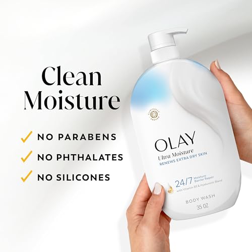 Olay Body Wash for Women, Ultra Moisture, Renews Extra Dry Skin, 24/7 Moisture Barrier Repair, Hydrating Formula for Visibly Healthy Soft Skin, Vitamin B3 & Hyaluronic Blend, All Skin Types, 35 fl oz - image 7