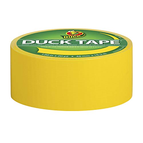 Image of Duck 285914 Color Duct Tape 3-Pack, 1.88 Inches x 20 Yards, 60 Yards Total, 3-Roll Pack, Yellow, 3 Piece