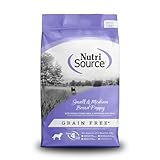 NutriSource Grain Free Dry Puppy Food for Small and Medium Breeds, Turkey, Whitefish and Menhaden Fish Meal, 12LB