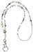 SLIM Style Fashion Women's Beaded Lanyard 34", Breakaway and Non breakaway available, For Keys, Badge Holder (Slim White - NON Breakaway (Stronger))