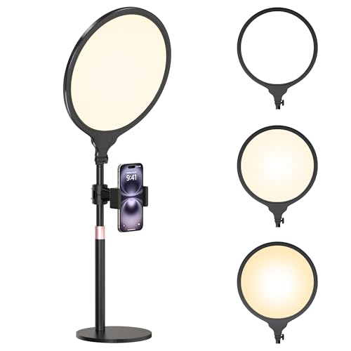 Sounce Adjustable LED Video Light with Extendable Stand | 120 LEDs | 1455 Lumens | 5 Colour Temperatures 3200K-5600K | for Photography, Live Streaming & Content Creation