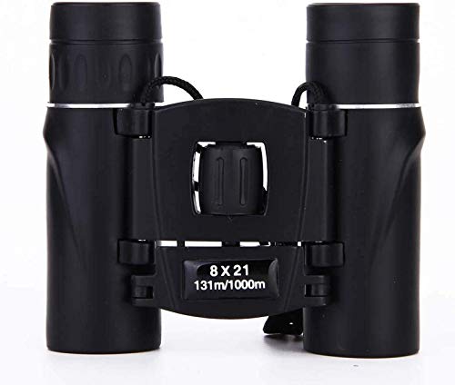 KKXXYQFC Telescopios, Telescopio para Adultos, Binoculares Compactos 8X21 con Adultos, 8X Bolsillos Plegables Binoculares de Película Verde Súper Claro para Observación de Aves Camping Deportes