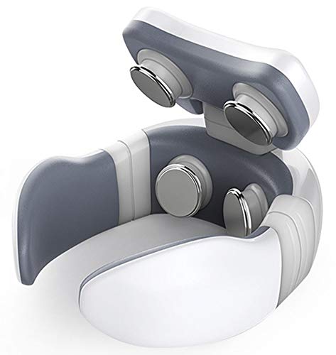 Xwz Neck Massager With Heat, Electric Pulse Cordless Cervical Massager, 42℃ Constant Temperature Hot Compress Pulse Massage, Smart 4D Magnetic Pulse Heated Electric Shoulder Neck Massager,White #TOP4