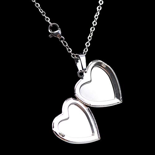 Mood Necklace Love Heart Photo Frame Change Color Emotion Feeling Pendant Necklace with Gift Box4
