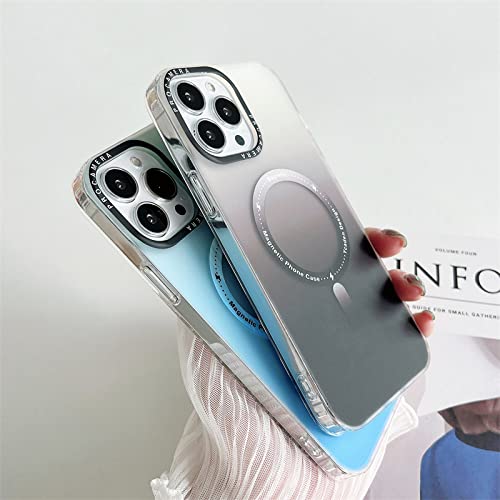 Estuche de carga inalámbrico magnético iPhone 11 Pro parachoques suave azul 5