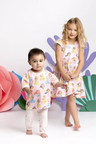 Image of monica + andy Short Sleeve Let's Dance Dress, Organic Cotton Playwear Clothes for Girls, Kids, Toddler & Infant Sizes