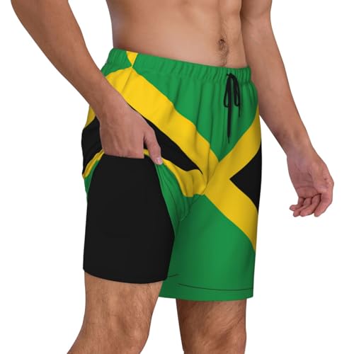 Short de bain pour homme drapeau Jamaïque avec doublure compression - 3