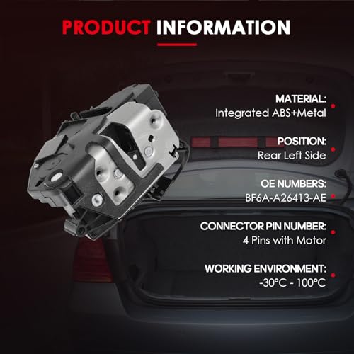 Image of CCIYU Door Lock Actuator Rear Left side for Ford Fusion /for Escape 11-17 | for Focus,for Fiesta 11-17,for Edge 15-16,for Lincoln MKX 2016 for MKZ 13-16 Door Lock Latch Actuator replace BF6A-A26413-AE