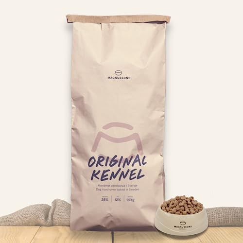 MAGNUSSONs Kennel (1 x 14kg) - Hundetrockenfutter für Erwachsene Hunde Aller Rassen - Alleinfuttermittel - Hochwertiges Fleischmehl aus Muskelfleisch - Ofengebacken