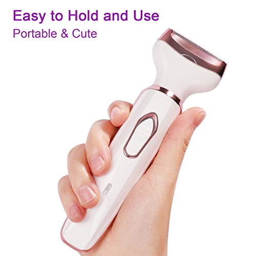 Mhsy Electric Razor For Women, 4-In-1 Lady Electric Shaver For Face, Nose, Legs And Underarm, Bikini Trimmer For Women Wet & Dry Painless, Public Hair Razor Rechargeable & Portable #TOP3