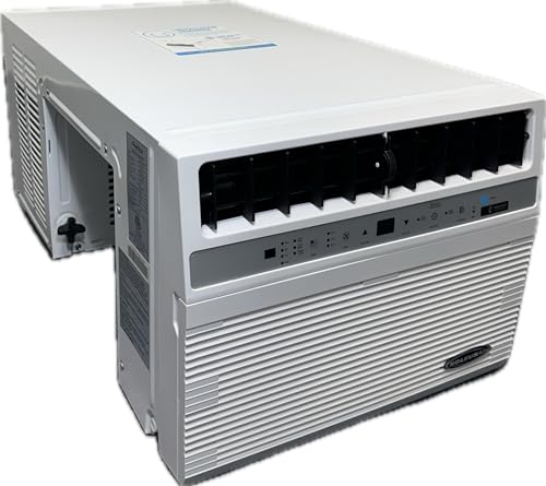 Image of Soleus Air 10,000 BTU Over-the Sill Saddle Hybrid Air Conditioner w /Heat: Wi-Fi Enabled, Quiet Operation, Window View Friendly (Up to 12.5 inch Sill Width)