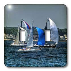 Interrupteur à bascule double pour voiliers 3dRose multicolore style marin