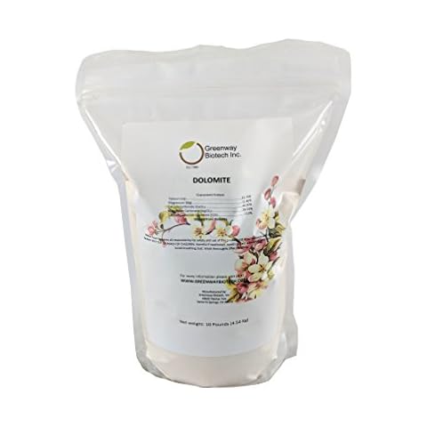 Greenway Biotech Dolomite Lime Plus- Includes 11.8% Magnesium and 22.7% Calcium Helps to Adjust The pH Level- Great to Make Your Own Compost and Worm Bins (10 Pounds) Cover