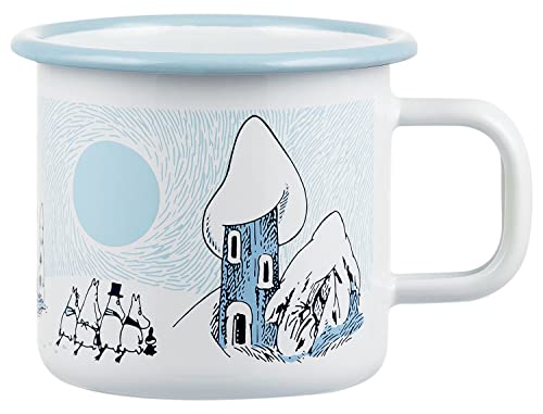 Mumin Tasse Winter im Mumintal, 370ml, Emaille, Becher aus Die Mumins Winter-Serie Cover
