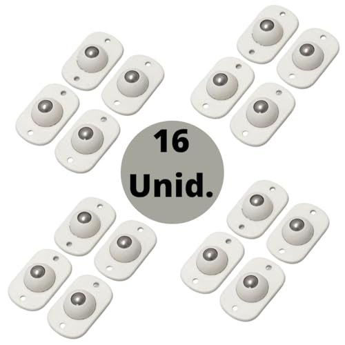 Mini Rodinhas Autoadesivas Rodízios de Moveis Giratório 16Un