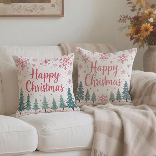 Housse coussin Noël 60x60 imperméable avec fermeture éclair