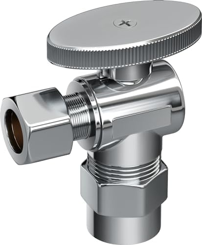 PROFLO PFXQAV32C 1/2" x 3/8" Quarter Turn Angle Valve - Chrome