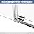 56-60 in. W x 76 in. H Single Sliding Shower Door, Frameless Glass Shower Door with 5/16 in. Tempered Clear Glass, 2 Stainless Steel Handle, Easy to Clean & Install, Chrome