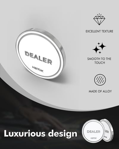 HEITOK Poker Chips Set – 300 Stück, 11,5 g Profi-Chips mit Aufdruck, inkl. Alu-Koffer, 5 Würfel & 2 Kartenspiele für Texas Hold’em. Perfekt für Casino-Abende!