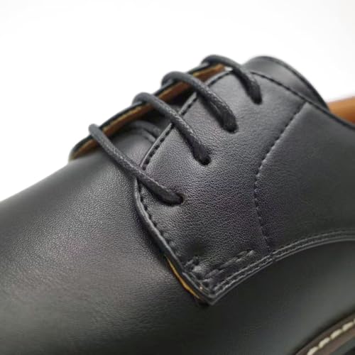 Image of Finishing & Sewing Men's Cap Toe Lace Up Oxford Dress Shoes