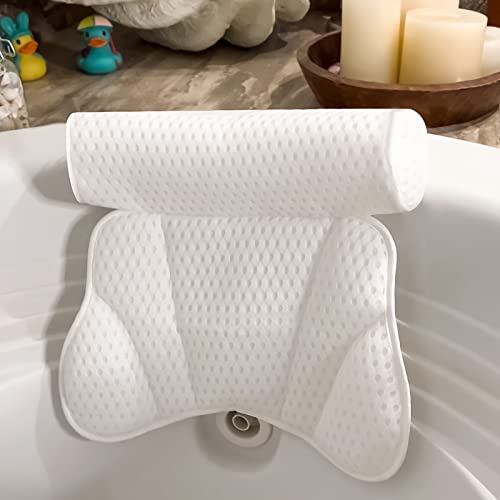 Coussin de Bain, Oreiller pour Le Cou et Oreiller de Baignoire avec Mesh aérien 4D pour Spa à Domicile - Bleu Marine | Leroy Merlin
