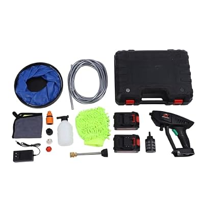 Two 20000 mAh Lithium Ion Batteries Included - Cordless High Pressure Washer Set with 725 psi and 0.92 GPM, 3 Levels Adjustment - Handheld Electric Water Spray Gun with Quick