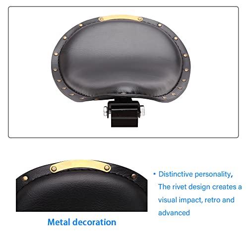 Image of DREAMIZER Motorcycle Leather Seat Brown Crocodile Cushion Compatible with Rebel 250 300 500 Refit Bobber Street Bike Chopper,Black