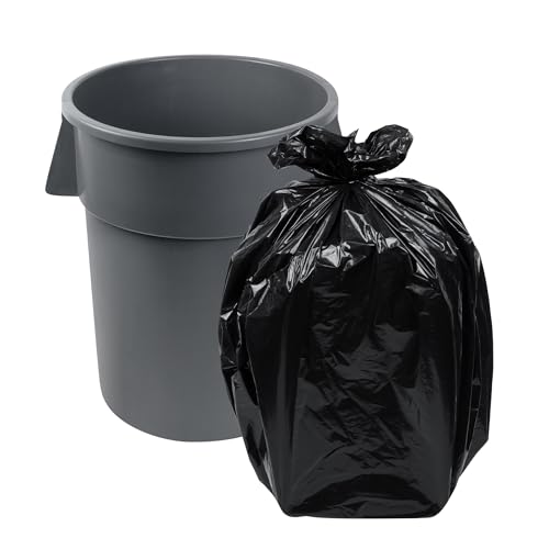 Caneca de Basura Redonda de 55 Galones en Gris miniatura 2