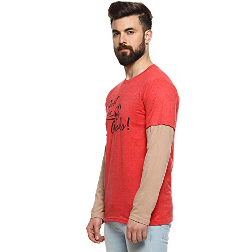 Image of CAHOOT Men's Blue and Mint Ombre Henley Neck Short Sleeve Regular Fit T Shirt for Regular Wear