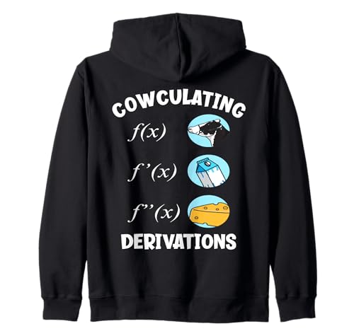 Matemáticas Cowculating Derivaciones Funny Cow Milk Cheese Sudadera con Capucha
