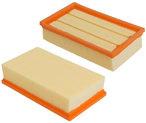 Poweka 2 pezzi Filtro pieghettato piatto