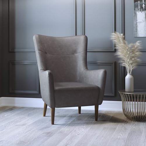 Sillón Tradicional Piel Sintética Gris Oscuro miniatura 2