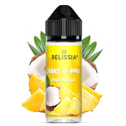 Belissia Shake and Make - Pina Colada - Hochdosiertes Lebensmittel Aroma 10ml mit praktischer Schüttelflasche zum mischen. Für Lebensmittel, Kochen, Backen, Hobby, Raumerfrischung uvm.