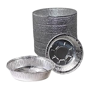 (500 Pack – 9 Inch Disposable Round Aluminum Foil Take-Out Pans – Disposable Tin Containers, Perfect for Baking, Cooking, Catering, Parties, Restaurants (No Lids)