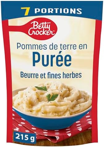 BETTY CROCKER Mashed Potatoes Butter and Herb Flavour, Made with Real Potatoes, 215 Grams Package of Mashed Potatoes - 3