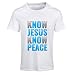 lepni.me Camiseta Mujer ¡Conoce a Jesús, Conoce la Paz! ¡Jesús los Salva a Todos! Pascua de Resurrección (M Blanco Multicolor)