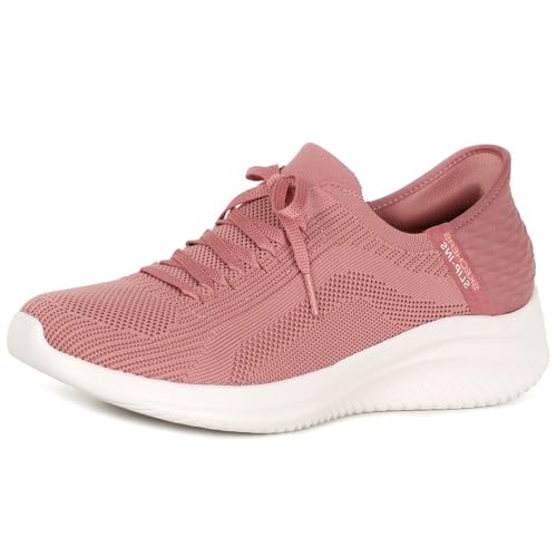 Skechers Women's Ultra Flex 3.0 Brilliant Path 149710 MVE, Mauve Knit/Pink Trim, 5 UK