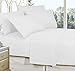 Elegant Comfort Luxury Soft 1500 Premium Hotel Quality Microfiber Wrinkle and Fade Resistant Cozy 6-Piece Bedding Set, Easy All Around Elastic Fitted Sheet, Deep Pocket, Queen, White