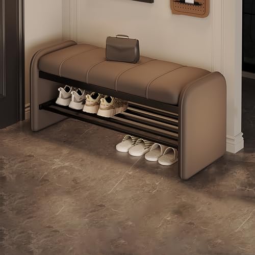 GDMDPTE Shoe Storage Organizer,Upholstered Shoe Rack Bench for Entryways and Hallways