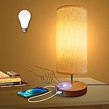 🔗【Control táctil y regulable】Esta lámpara de mesa proporciona una base de sensor de 360°. Encienda/apague la lámpara tocando cualquier parte de la base. Simplemente mantenga presionada la base para ajustar libremente el brillo del 1% al 100%. No hay necesidad de manipular los interruptores por la noche. El brillo gradual está diseñado para proteger tus ojos.