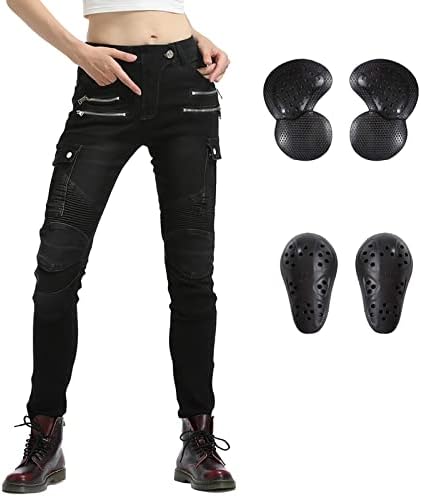LOMENG Motorcycle Riding Pants Motocross Cycling Jeans Slim Stret...