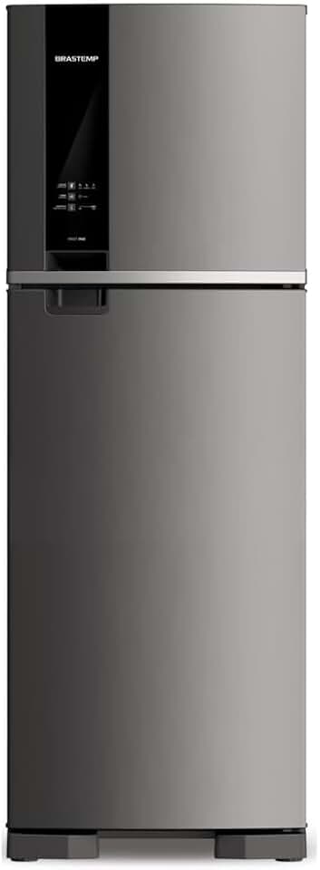 Geladeira Brastemp Frost Free Duplex 375 litros cor Inox com Espaço Adapt - BRM45JK 110V