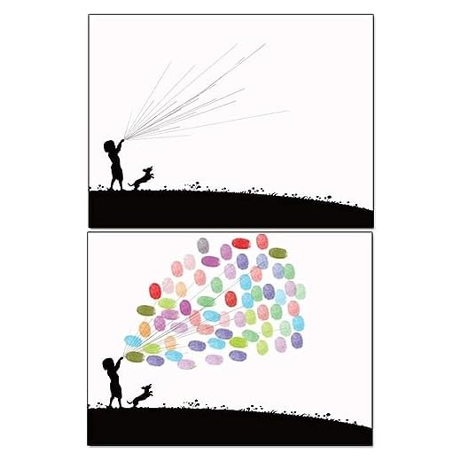 Agatige Árbol de Las Huellas Dactilares, Libro de la Pintura de la Firma del Libro de visitas de DIY para la decoración casera del Partido(#2)