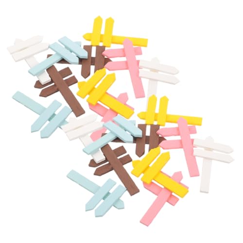 Milisten Letrero De Madera Miniatura para Cerca, Micro Paisaje para Decoración De Jardín De Hadas, 20 Piezas (,), Accesorios para Manualidades y Señalización