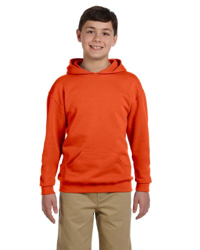 Jerzees Big Boys Drawcord Pullover Hooded Sweatshirt_Burnt Orange_XL