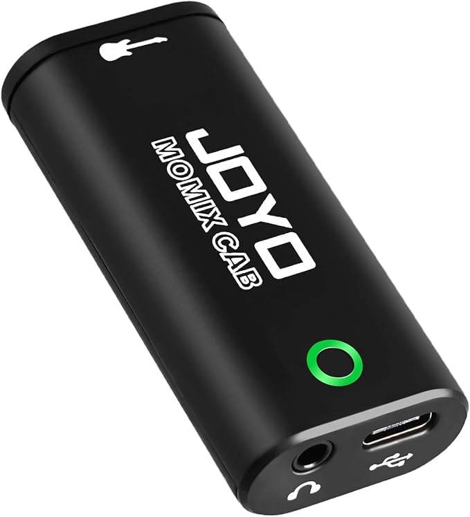 joyo guitar audio interface, internal pocket recording sound card with type-c and lightning for phone, portable and lightweight plug & play (momix cab)