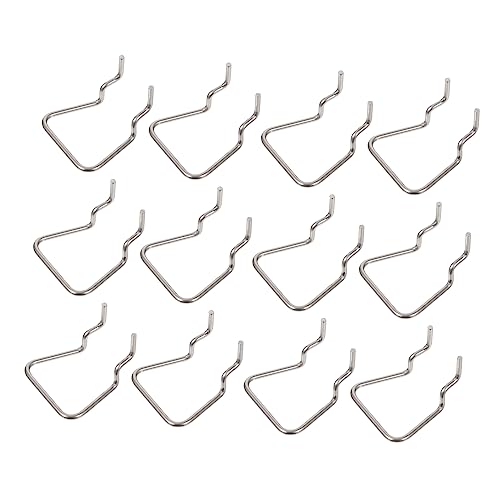 Anneome 12pcs Hardware Tool Display Stand Pegboard Hook Single Pegboard Hook for Perforated Wall for Workshop Scenario and Screwdriver Holder
