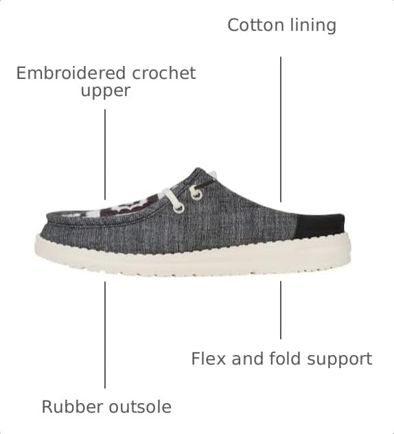 Image of HEYDUDE Women's Wendy Slip Mule Classic | Lightweight Women's Slip-On Shoes | Comfortable & Casual Everyday Footwear