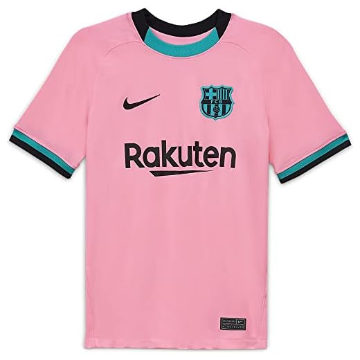 NIKE CK7882 FCB Y NK BRT Stad JSY SS 3R T-Shirt, Unisex niños, Pink Beam/Black Full Sponsor, L