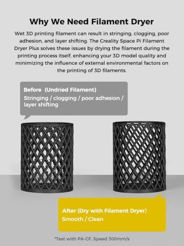 Image of Creality Space PI Plus Filament Dryer, 2 Spool Filament Storage Box, 3D Printer Dryer Box with 360 Heating, Upgraded Filament Dehydrator for PLA